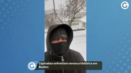Capixabas enfrentam nevasca histórica em Boston
