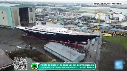 Ponte de quase 100 anos vai ser desmontada na Holanda por causa de iate de luxo de Jeff Bezos