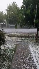 Granizo en Rama Caída, San Rafael
