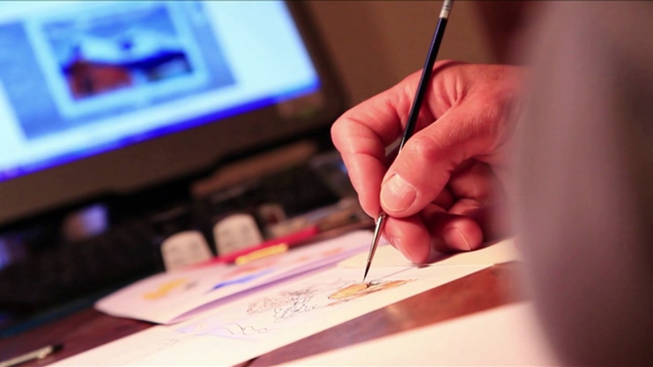 Vie de chalet - Rémi Potey et le cadran solaire dans le Queyras