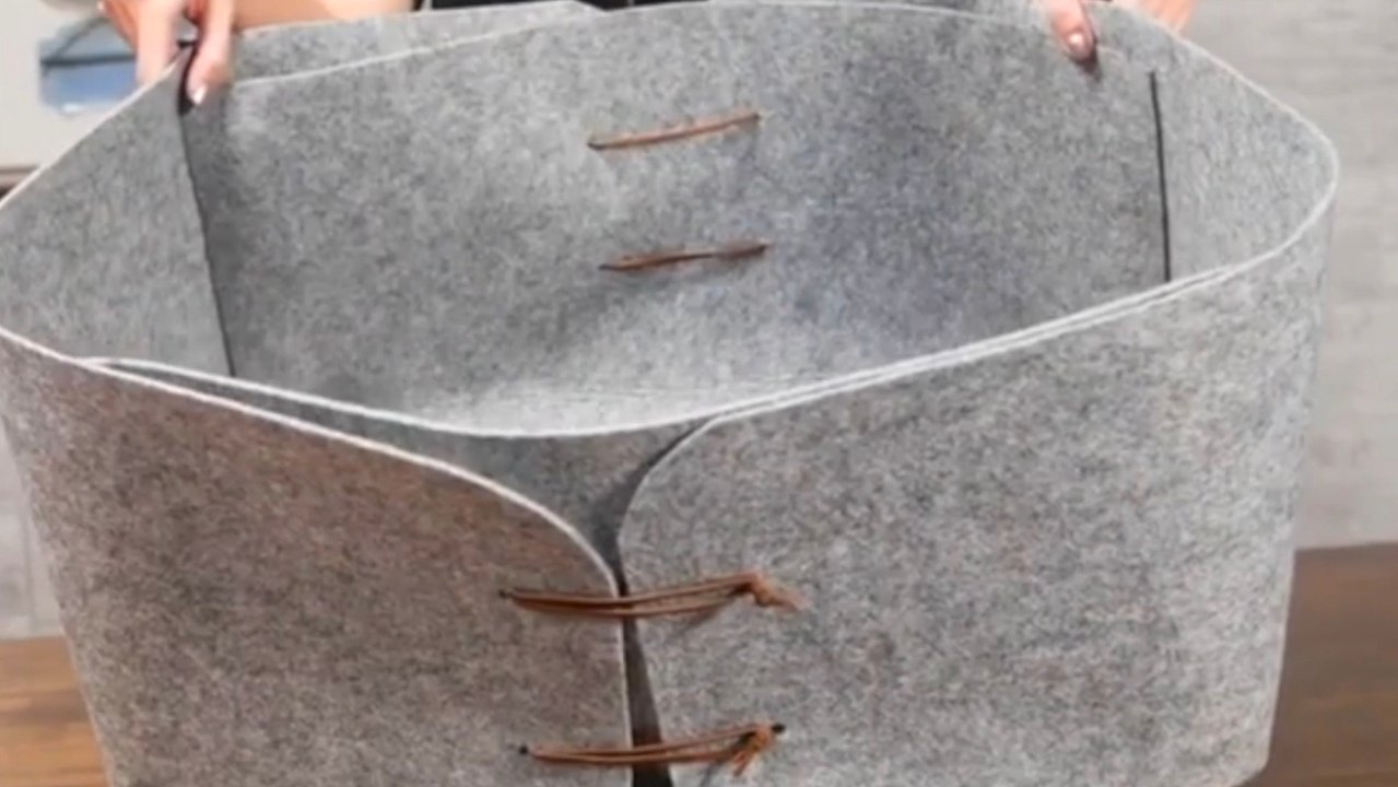 Ce rangement en feutrine est très pratique