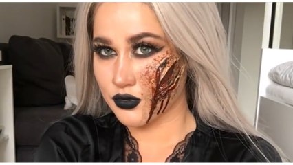 Halloween : Elle réalise un maquillage avec du papier toilette