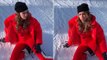Nabilla en vacances au ski, ses chutes sont mémorables