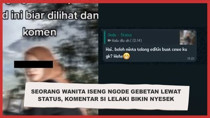 Ikuti Tren, Seorang Wanita Iseng Ngode Gebetan Lewat Status, Komentar si Lelaki Malah Bikin Nyesek