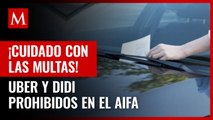 ¿Te pueden multar? Ésta es la razón por la que Uber y DiDi no podrán recoger pasajeros del AIFA