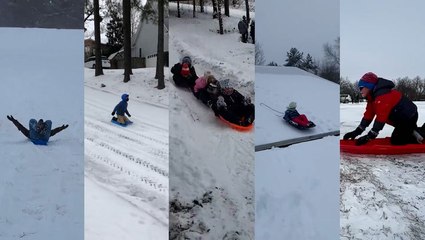 Families turn snow and ice across the country into a chance for fun