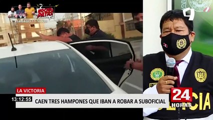 La Victoria: Capturan a hampones que iban a robar a suboficial