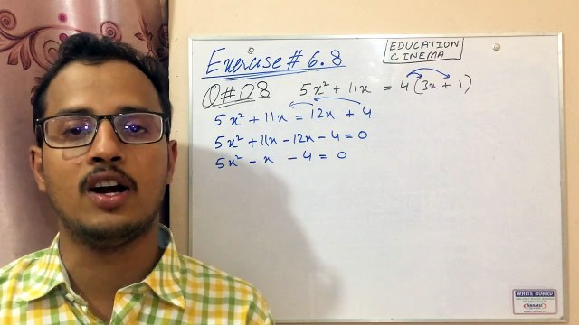 Q#8 of Ex#6.8 _ Algebraic Sentences _ Sindh Board Karachi _ in Hindi_Urdu _ Education Cinema