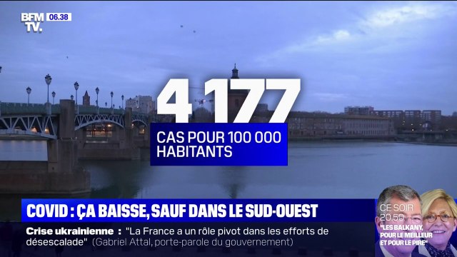 Covid-19: le taux d'incidence augmente dans le sud-ouest, malgré une baisse au niveau national