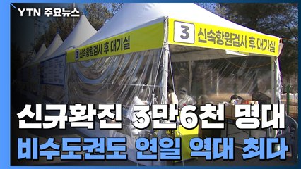 선별진료소마다 긴 줄...비수도권도 연일 역대 최다 / YTN