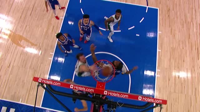 Doncic makes vicious slam over Drummond