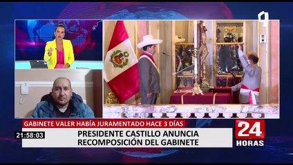Arce sobre recomposición del Gabinete Ministerial: “El presidente Castillo está responsabilizando a terceros”