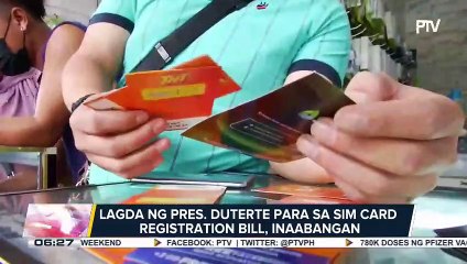 Paglagda ni Pangulong Duterte sa SIM card registration act, inaabangan
