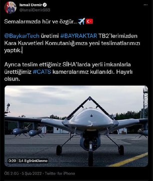 Son dakika! CATS kameralı 'Bayraktar TB2'lerin yeni teslimatı yapıldı