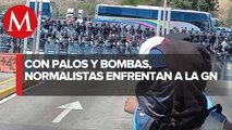 Se registró un enfrentamiento entre normalistas y la Guardia Nacional en Guerrero