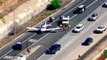 Plane Forced To Make An Emergency Landing On California Highway Road