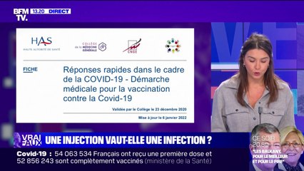 LA VÉRIF' - Covid-19: Une injection de vaccin vaut-elle une infection ?
