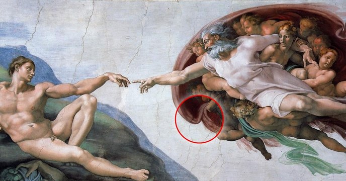 The Creation Of Adam: Michelangelo's Painting Hides A Mysterious Secret Message