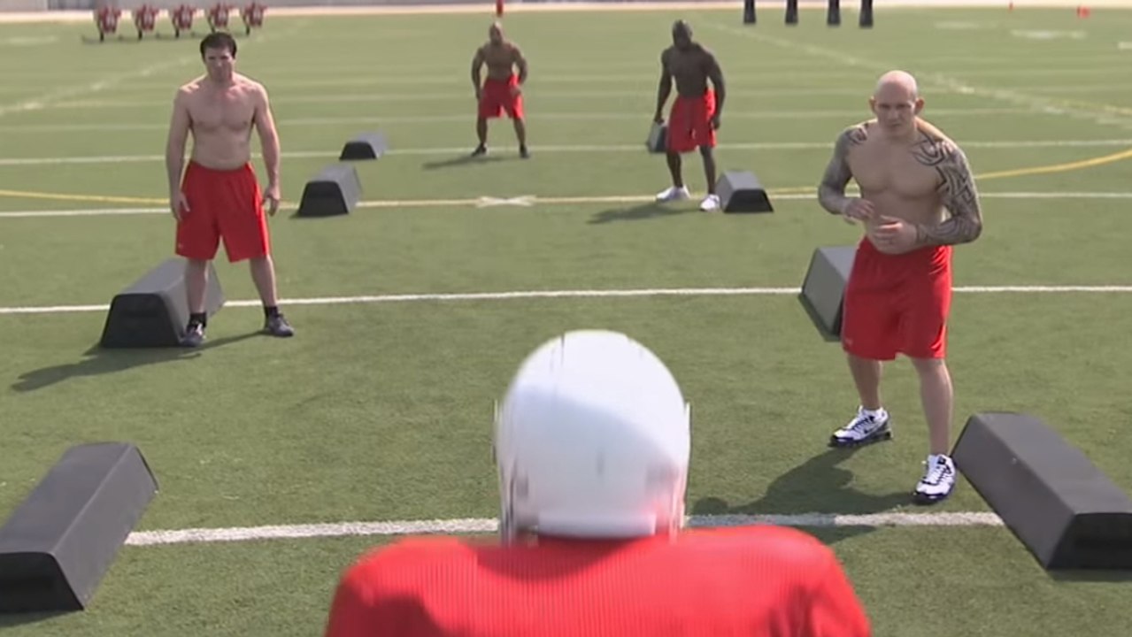 When An American Footballer Takes On Four MMA Stars...