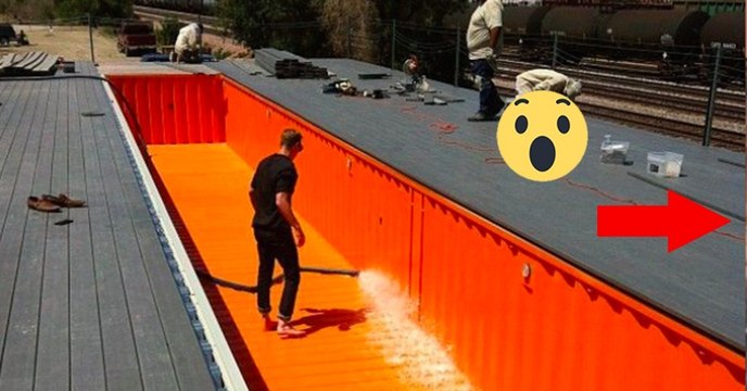 He Places An Old Shipping Container In His Garden