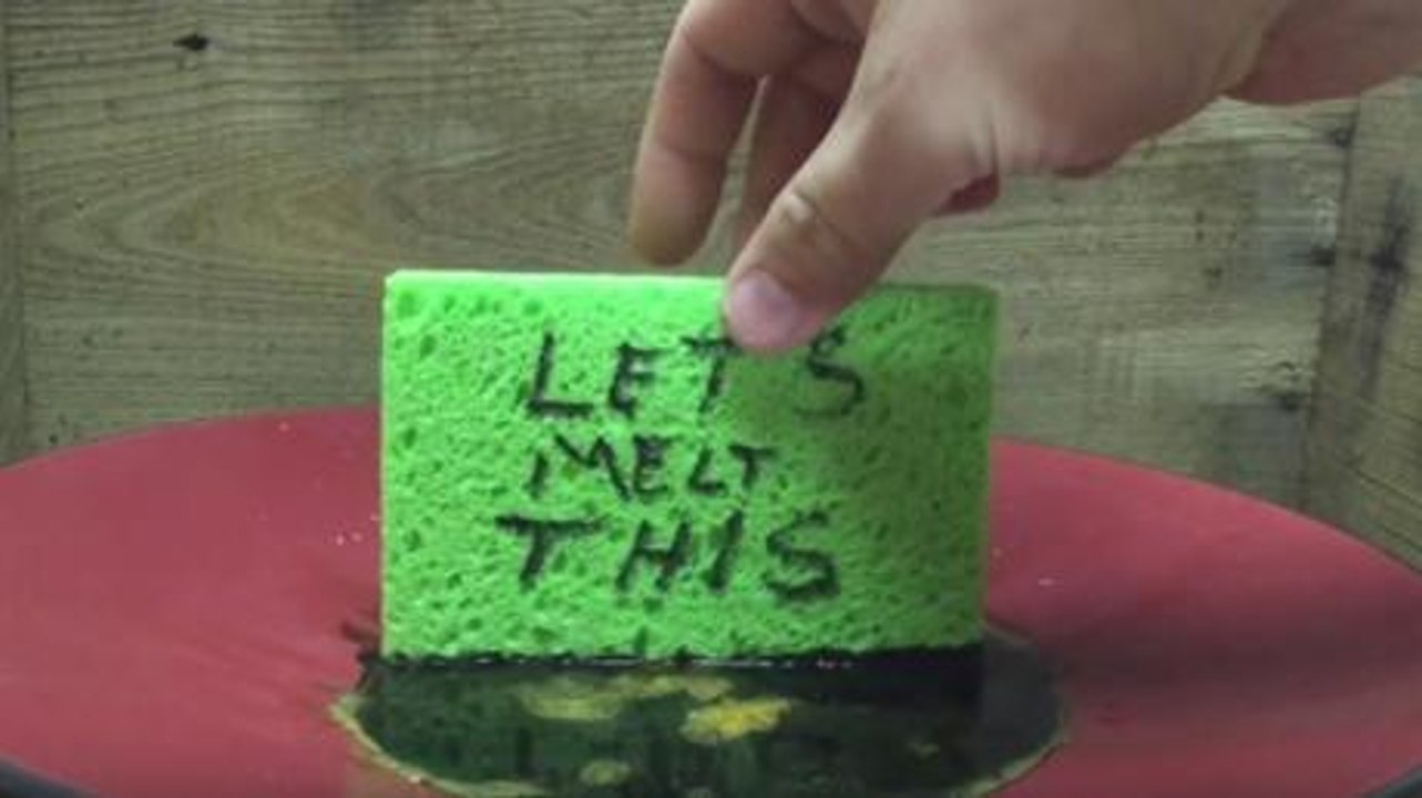 When He Dips This Sponge In Sulphuric Acid, The Reaction Is Astonishing