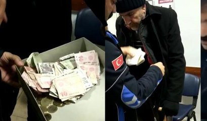 DİLENCİNİN ÜZERİNDEN 705 TL ÇIKTI