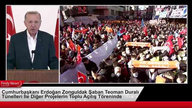 Cumhurbaşkanı Erdoğan Zonguldak Şaban Teoman Duralı Tünelleri İle Diğer Projelerin Toplu Açılış Töreninde İstanbul Vahdettin Köşkü’nden canlı bağlantı üzerinden konuştu