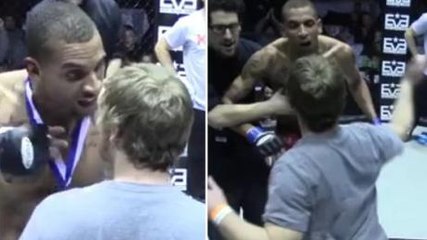 This Fan Got Into The Ring To Challenge The Pro And Totally Lost It