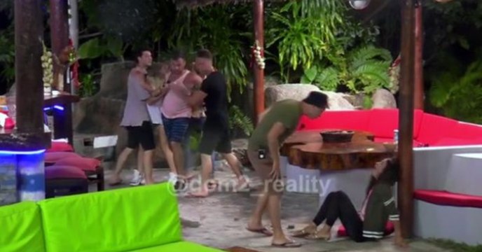 Watch: Shocking Moment A Brawl Broke Out Live On Russia's Version Of Love Island