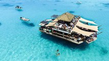 Lime Out Is In The Caribbean Equipped With A Floating Bar!