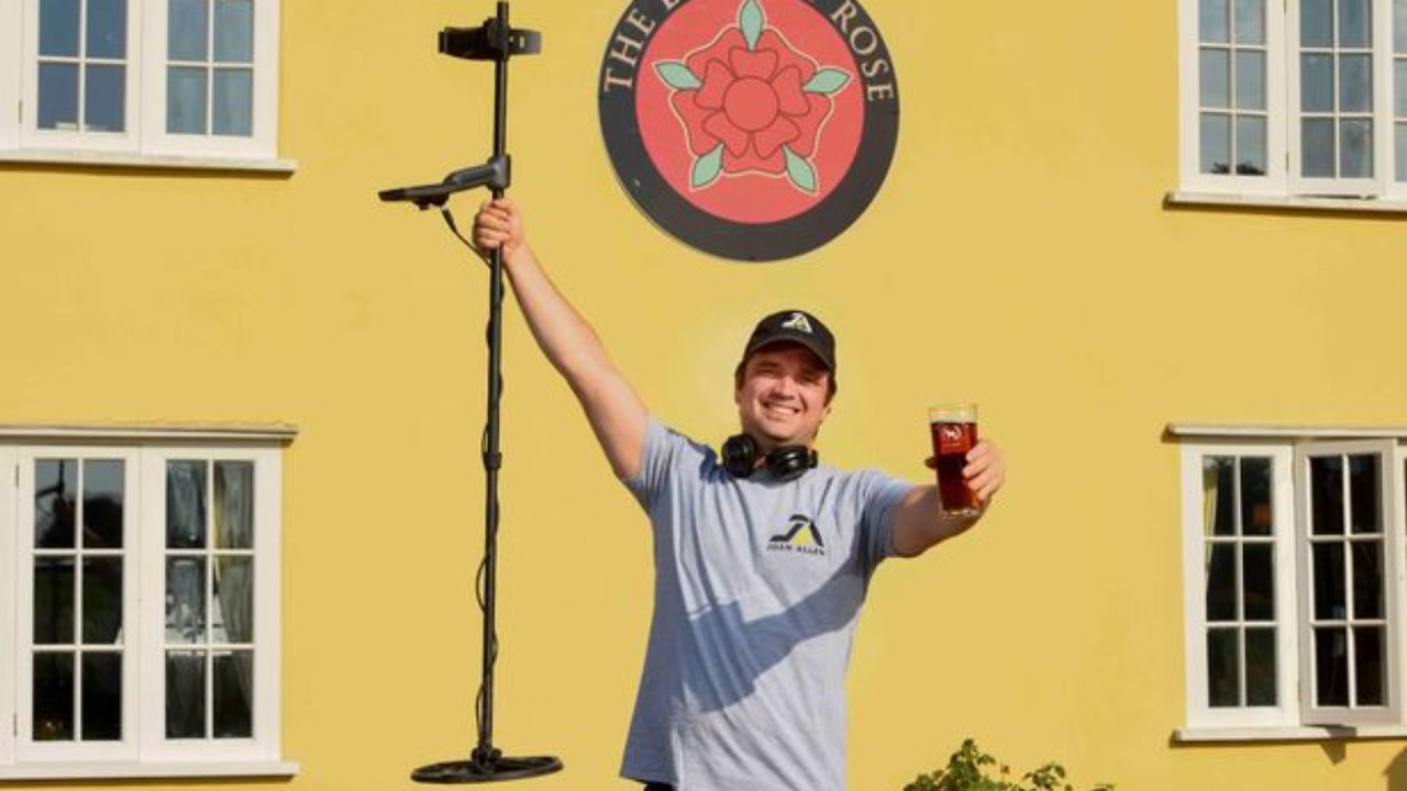 After taking a metal detector to his local pub, one man made a £100,000 discovery