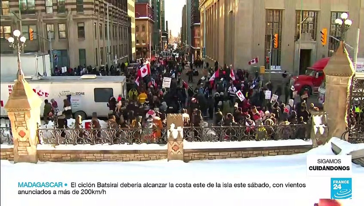 Manifestaciones contra las medidas sanitarias lideradas por camioneros se extienden en Canadá