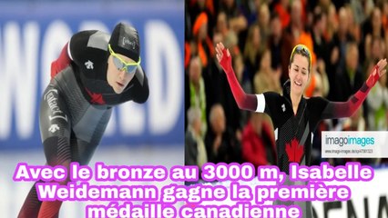 Avec Le Bronze Au 3000 m, Isabelle Weidemann Gagne La Première Médaille Canadienne