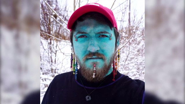 This man tattooed his entire body blue