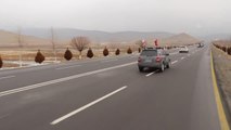Türkiye'den gelen off-road sporcuları, Nahçıvan-Ermenistan sınırında gösteri yaptı