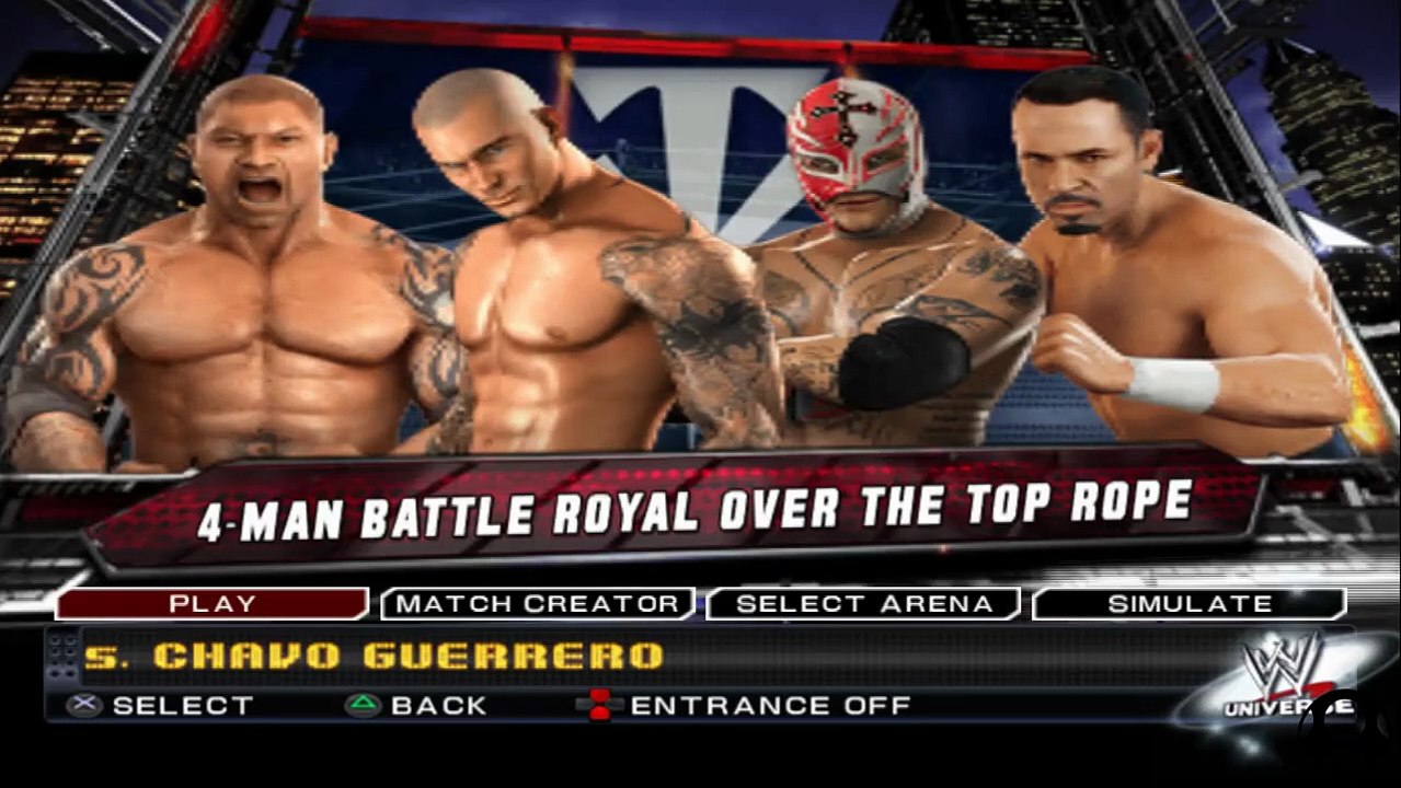 WWE SmackDown! vs. Raw 2011 Randy Orton vs Rey Mysterio vs Batista vs Chavo Guerrero