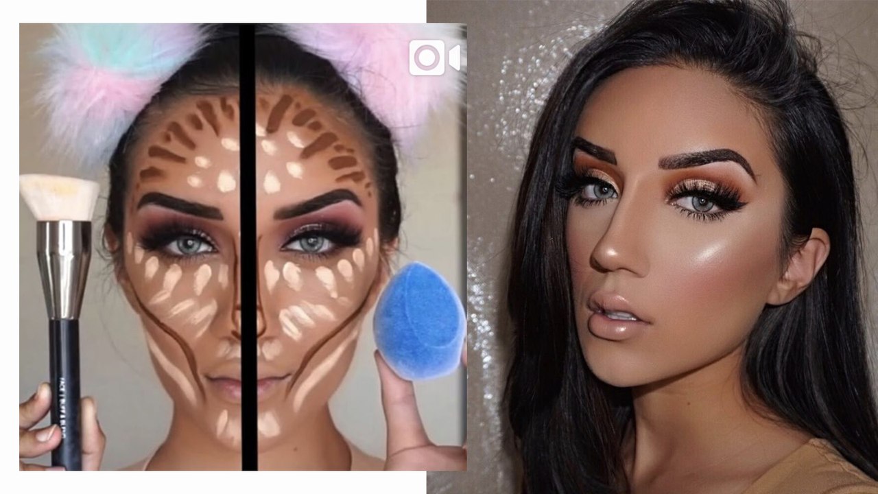 She Does Mind-Blowing Makeup Using Just A Sponge