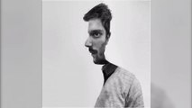 Optical illusion: Is the man in this optical illusion facing you or in profile?