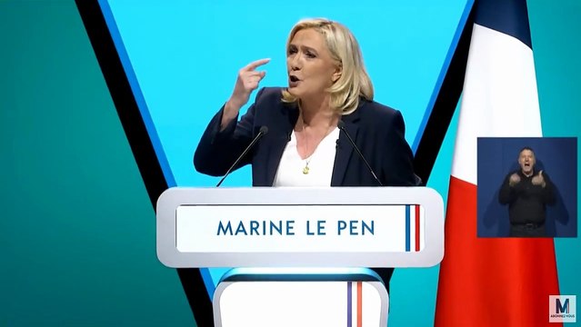 Marine Le Pen - Vous qui êtes rassemblés ici à Reims, berceau de notre histoire millénaire, vous qui nous suivez dans toute la France, nous avons un point commun c’est l’amour de la patrie