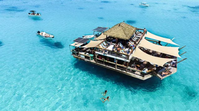 Lime Out Is In The Caribbean With Floating Bar Concept