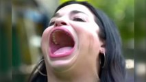 This woman has the largest mouth in the world