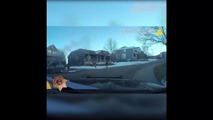 Yanan araçta mahsur kalan köpeği son anda kurtardı