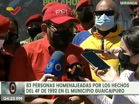 Héroes y heroínas del 4 de Febrero del 1992 fueron homenajeados en el municipio Guaicaipuro