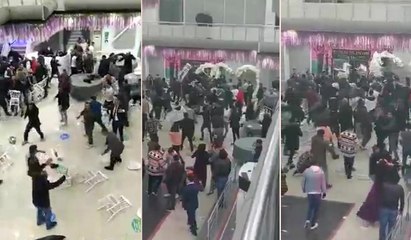 Düğünde, ortalık savaş alanına döndü; o anlar kamerada