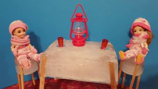 [DIY] Barbie Doll Ice Dinning Table and Chairs - Doll Dinning Table and Chairs made from Ice