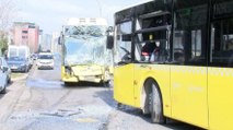 Başakşehir’de 2 İETT otobüsü çarpıştı