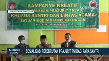 Kodim 0710 Pekalongan Gelar Sosialisasi Perekrutan Prajurit TNI Bagi Para Santri