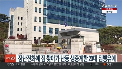 장난전화에 집 찾아가 난동 생중계한 20대 집행유예