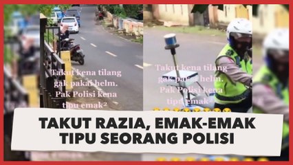 Takut Razia karena Tak Pakai Helm, Emak-Emak Tipu Seorang Polisi, Warganet: Ras Terkuat Kok Dilawan