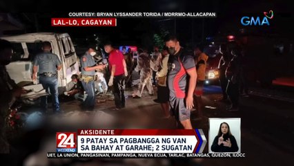 9 patay sa pagbangga ng van sa bahay at garahe; 2 sugatan | 24 Oras Weekend